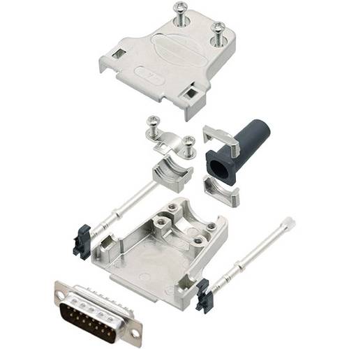 Amphenol L17DTZF15-LJS-RG+L717SDA15P D-SUB Stiftleisten-Set 180 ° Polzahl: 15 Lötkelch 1 St.