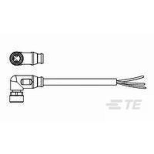 TE Connectivity 1-2273009-3 Sensor-/Aktor-Steckverbinder, konfektioniert M8 Buchse, gewinkelt 5.00 m Polzahl Sensoren: 3...