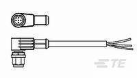 TE CONNECTIVITY Sensor-/Aktorkabel, Anschlussleitung, Stecker gewinkelt, M12, offenes Ende Pole: 5 1