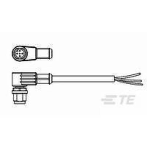 Thumbnail - TE Connectivity 1-2273088-3 Sensor-/Aktor-Steckverbinder, konfektioniert M12 Stecker, gewinkelt 5.00 m Polzahl Sensoren:...