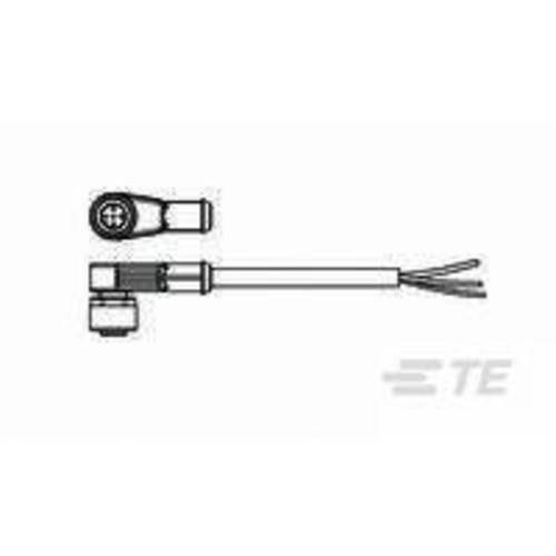 TE Connectivity 1-2273104-3 Sensor-/Aktor-Steckverbinder, konfektioniert M12 Buchse, gewinkelt 5.00 m Polzahl Sensoren: ...