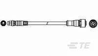 TE CONNECTIVITY Verbindungsleitung, M8 Stecker, M12 Buchse, gerade 1-2273109-4 Inhalt: 1 St.