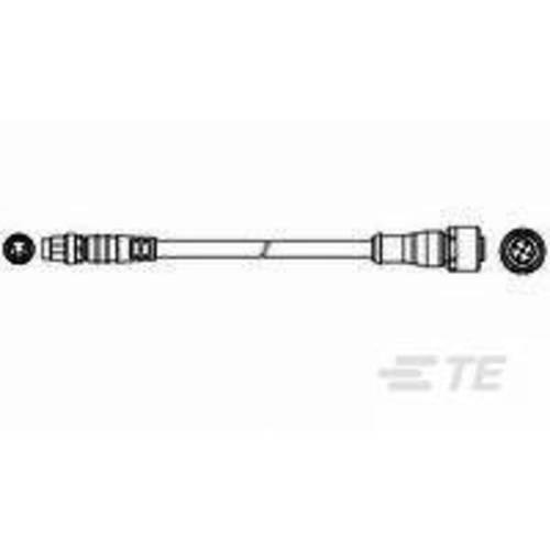 TE Connectivity 1-2273109-4 Sensor-/Aktor-Anschlussleitung M8, M12 Stecker, gerade, Buchse, gerade 1.50 m Polzahl Sensor...