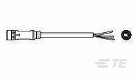 TE CONNECTIVITY Sensor-/Aktorkabel, Anschlussleitung, Buchse gerade, M8, offenes Ende Pole: 4 227300