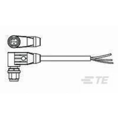 Thumbnail - TE Connectivity 2273100-1 Sensor-/Aktor-Steckverbinder, konfektioniert M12 Stecker, gewinkelt 1.50 m Polzahl Sensoren: 5...
