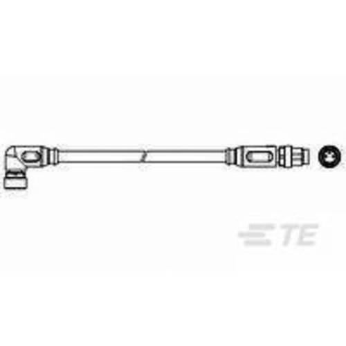 Thumbnail - TE Connectivity 2273124-4 Sensor-/Aktor-Anschlussleitung M8 Buchse, gewinkelt, Stecker, gerade 1.50 m Polzahl Sensoren: ...
