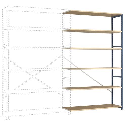 Thumbnail - Manuflex RP1441.7016 Fachbodenregal-Anbaumodul 70 kg (B x H x T) 1470 x 2500 x 400 mm Stahl pulverbeschichtet Anthrazit ...