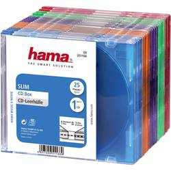 Image of Hama CD Hülle Slim 1 CD/DVD/Blu-Ray Polystyrol Transparent-Blau, Transparent-Orange, Transparent-Violett,