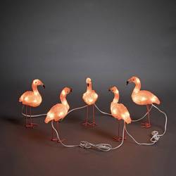 Konstsmide 6267-803 Acryl-Figur EEK: F (A - G) Flamingo 5er Set Bernstein LED Bernstein