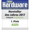 Magazin-Auszeichnung für ASUS als 'Hersteller des Jahres 2017' in der Kategorie Hauptplatinen, präsentiert von PC Games Hardware.