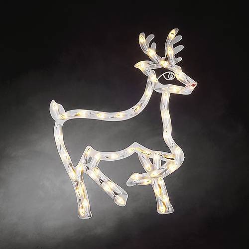 Konstsmide 2174-010 LED-Fensterbild Rentier Warmweiß LED Weiß EEK: G (A - G) mit Schalter