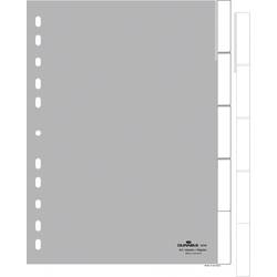 Image of Durable 6440 Register DIN A4 1-5 Polypropylen Grau 5 Registerblätter umschweißte Taben, mit auswechselbarem