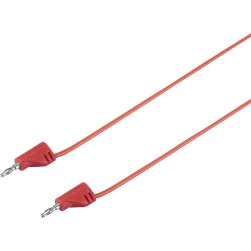 VOLTCRAFT MSB-200 Messleitung Lamellenstecker 2 mm Lamellenstecker 2 mm 0.60 m Rot 1 St.