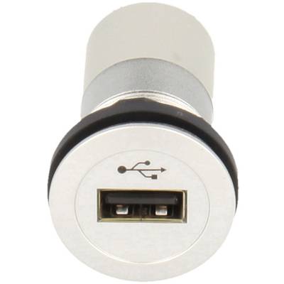 USB-Einbaubuchsen 2.0 Buchse, Einbau Schlegel Elektrokontakt mit LED-Farbring: Blau RRJ_USB_AA_B Schlegel Inhalt: 1 St.