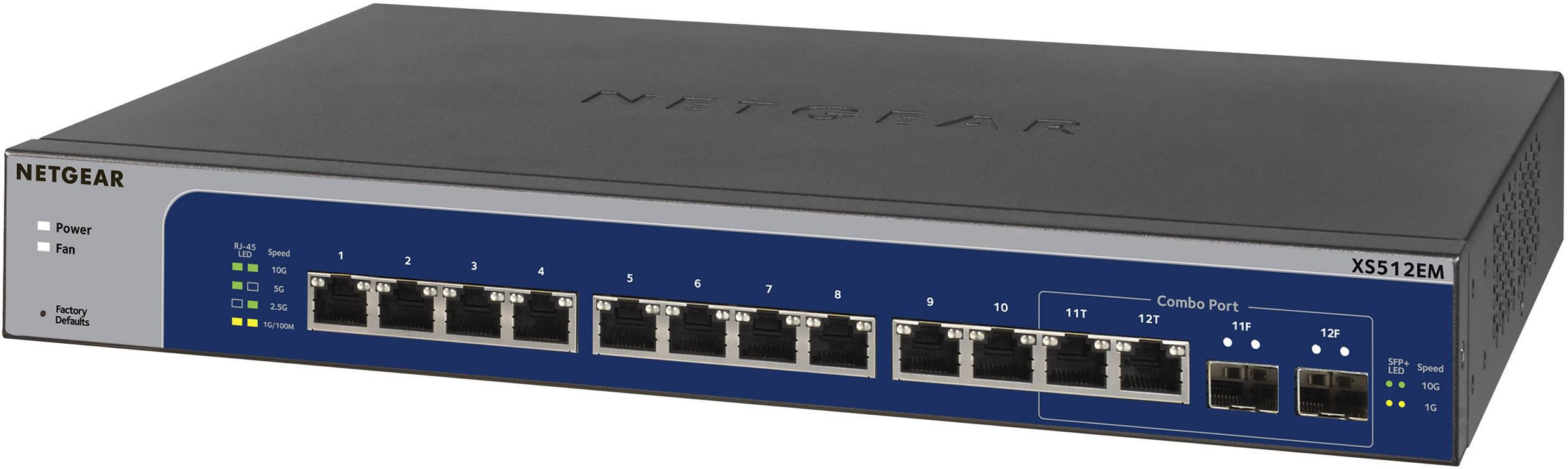 NETGEAR Plus XS512EM - Switch - Smart - 10 x 100/1000/2.5G/5G/10GBase-T + 2 x C 10 G-Bit SFP+-2
