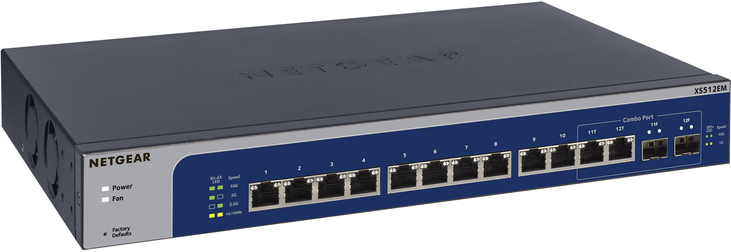 NETGEAR Plus XS512EM - Switch - Smart - 10 x 100/1000/2.5G/5G/10GBase-T + 2 x C 10 G-Bit SFP+-0