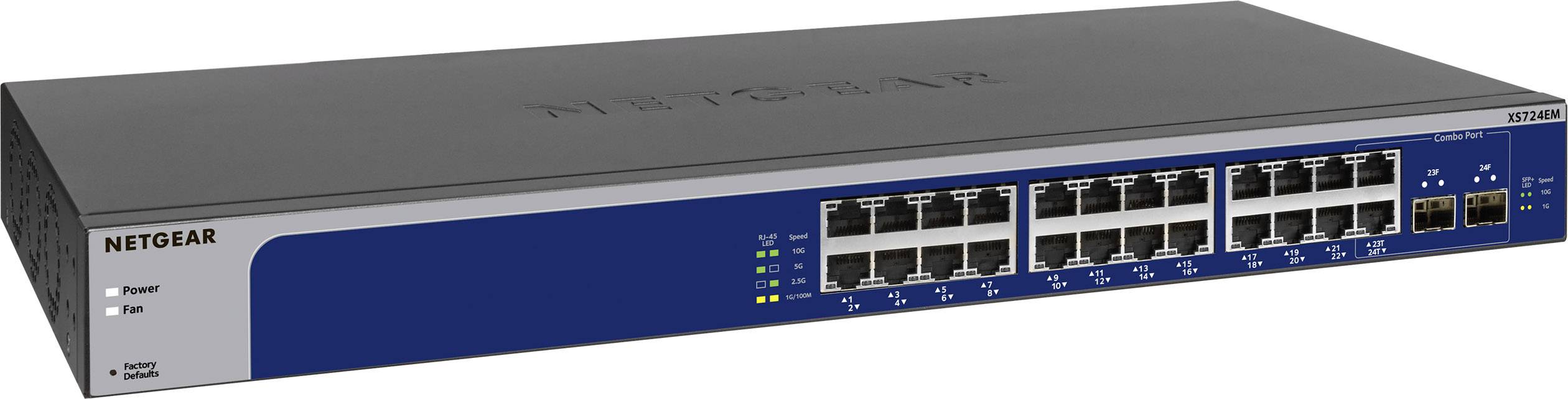 NETGEAR Plus XS724EM - Switch - Smart - 22 x 100/1000/2.5G/5G/10GBase-T + 2 x C 10 G-Bit SFP+-3