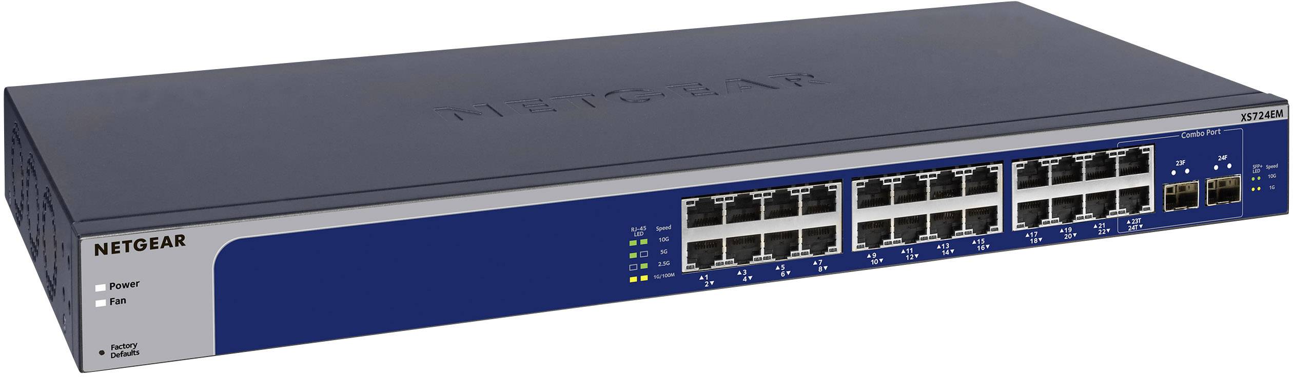 NETGEAR Plus XS724EM - Switch - Smart - 22 x 100/1000/2.5G/5G/10GBase-T + 2 x C 10 G-Bit SFP+-0