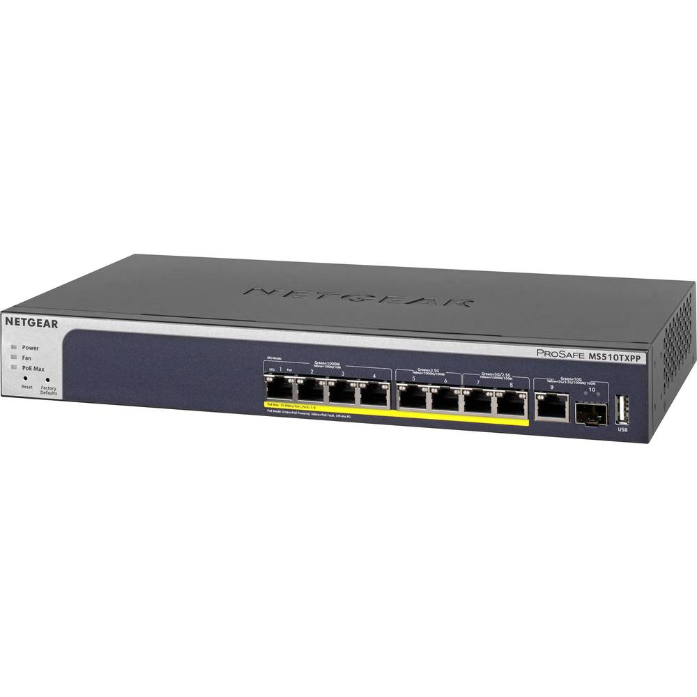 Netgear MS510TXPP Managed L2-L3-L4 Gigabit Ethernet (10-100-1000) Power over Ethernet (PoE) Grijs