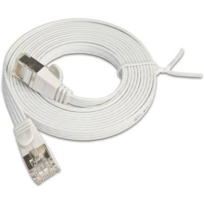 Slim Wirewin PKW-STP-SLIM-KAT6 0.5 WS RJ45 Netzwerkkabel, Patchkabel CAT 6 U/FTP 0.50 m Weiß flach 1 St.