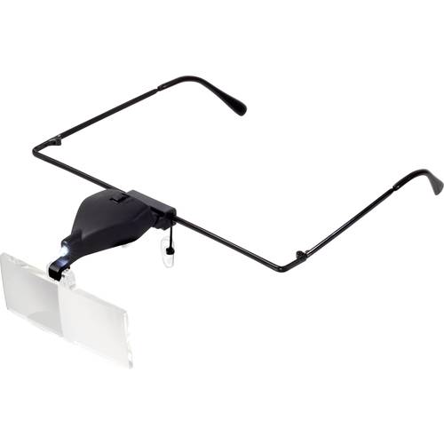 Thumbnail - TOOLCRAFT TO-5137812 Lupenbrille mit LED-Beleuchtung Vergrößerungsfaktor: 1.5 x, 2.5 x, 3.5 x Linsengröße: (L x B) 74 mm...
