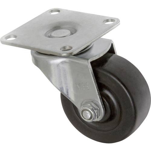 TOOLCRAFT TO-5137884 Lenkrolle mit Anschraubplatte 50 mm Gummi Tragfähigkeit (max.): 50 kg