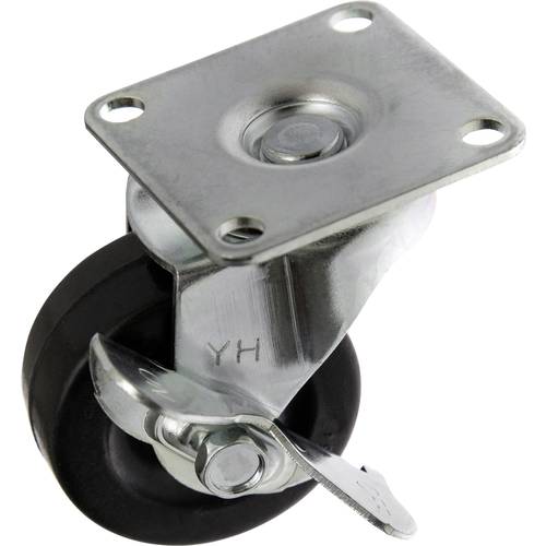 Thumbnail - TOOLCRAFT TO-5137887 Lenkrolle 50 mm mit Feststellbremse und Anschraubplatte Tragfähigkeit (max.): 50 kg