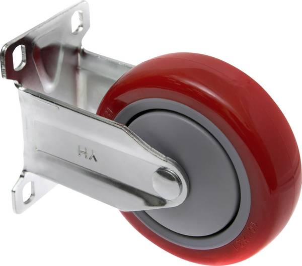TOOLCRAFT TO-5137959 Bockrolle mit Anschraubplatte 100 mm polyurethan  Tragfähigkeit (max.): 125 kg
