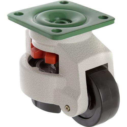 TOOLCRAFT TO-5137968 Lenkrolle 73 mm nivelierbar mit Anschraubplatte Tragfähigkeit (max.): 750 kg