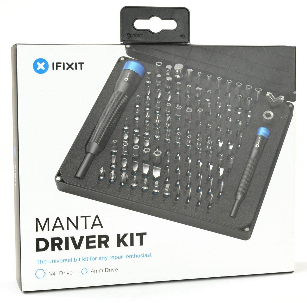 iFixit Manta Kit EU145392 Bit-Set 112teilig Schlitz, Kreuzschlitz Pozidriv, Kreuzschlitz Phillips, Pentalobe, Innen-Sech-2