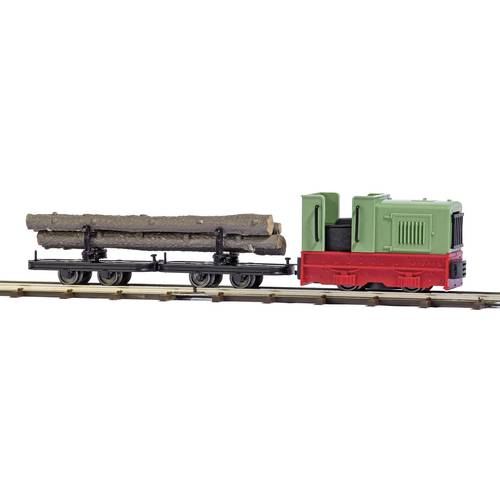 Busch 12012 H0f Feldbahn Start-Set Holztransport