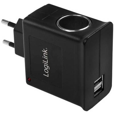 LogiLink Power Adapter USB Ladegerät 12 W USB, Zigarettenanzünder-Buchse Schwarz Steckdose Überstromschutz-2