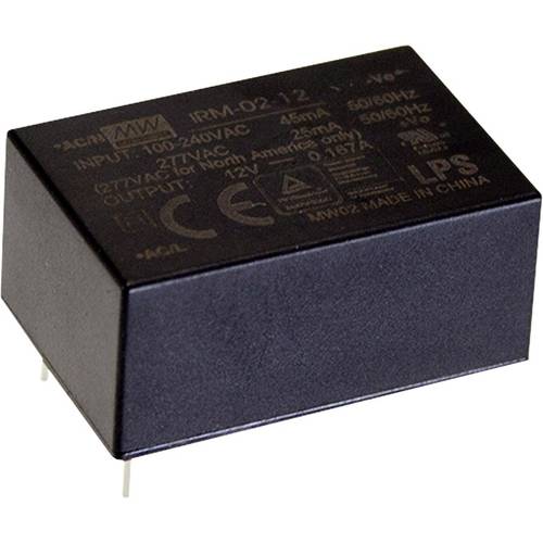 Thumbnail - MEAN WELL IRM-02-9S AC/DC-Printnetzteil 9 V/DC 222 mA 2 W