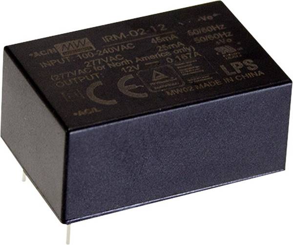 MEAN WELL IRM-02-12 AC/DC-Printnetzteil 12 V/DC 167 mA 2 W