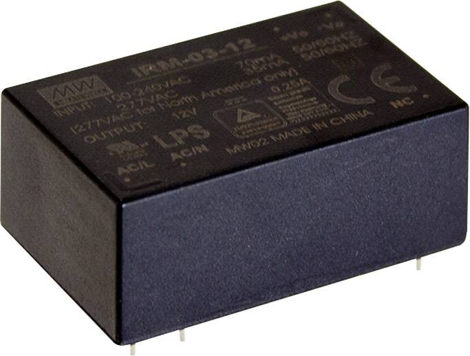 MEAN WELL IRM-03-3.3 AC/DC-Printnetzteil 3.3 V/DC 900 mA 3 W