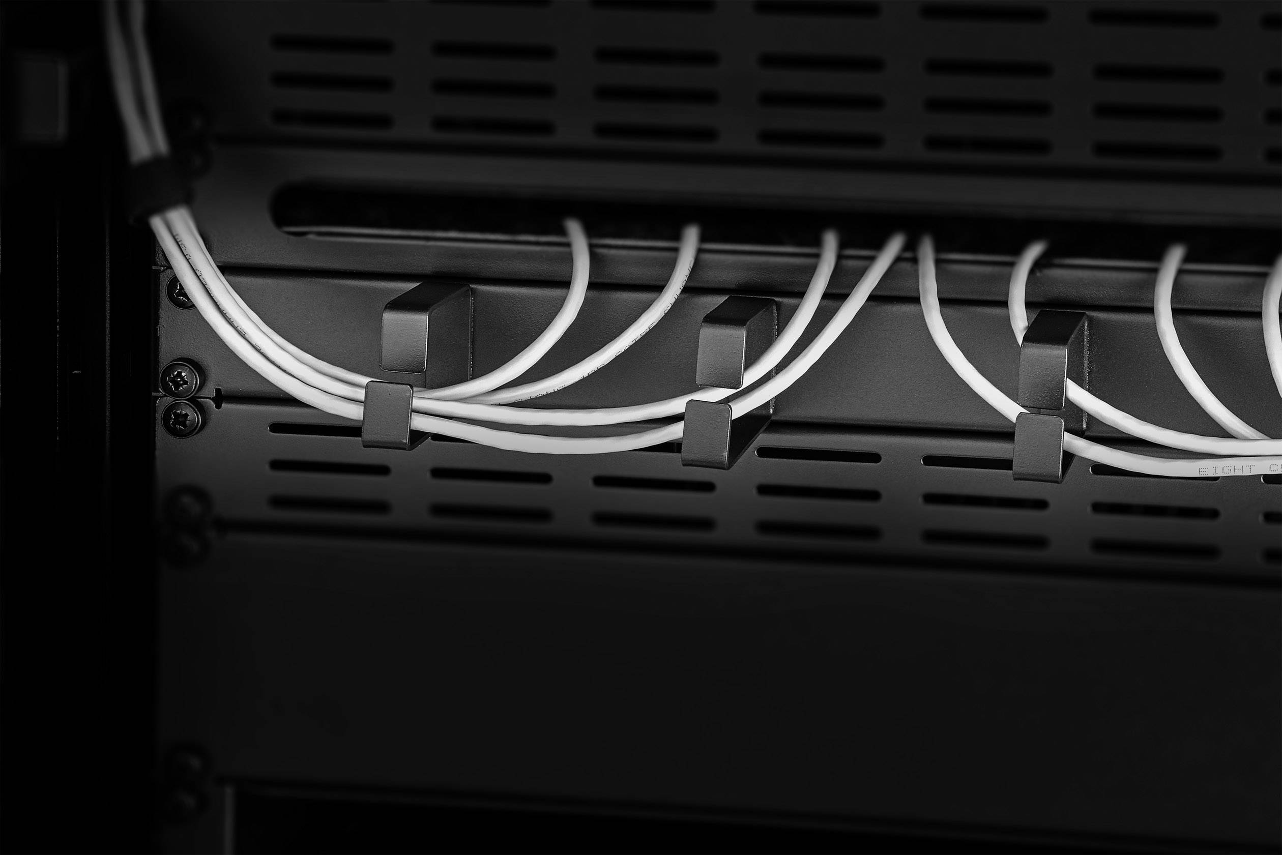 Renkforce RF-3429148 19 Zoll Netzwerkschrank-Kabelführung 1 HE Schwarz