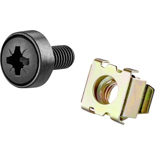 Renkforce RF-3429166 10 Zoll, 19 Zoll Netzwerkschrank-Befestigungsmaterial Schwarz