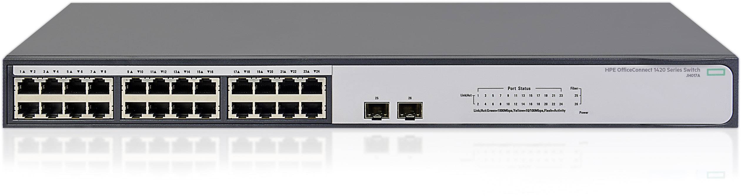 Hewlett Packard Enterprise JH017A#ABB HPE 1420-24G-2SFP Switch - Switch - nich Netzwerk Switch 52 GBit/s-0