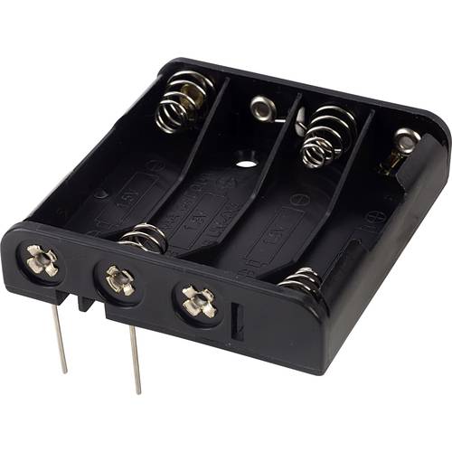 TRU COMPONENTS BH441P Batteriehalter 4x Micro (AAA) Kontaktpole