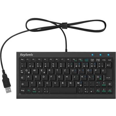 Keysonic ACK-3401U (DE) USB Tastatur Deutsch, QWERTZ Schwarz  