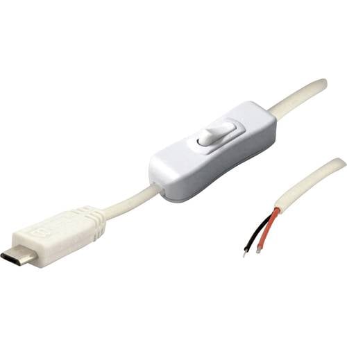 USB Anschlussleitung mit Schalter Stecker, gerade 2 polig belegt TC-2509037 TRU COMPONENTS Inhalt: 1 St.