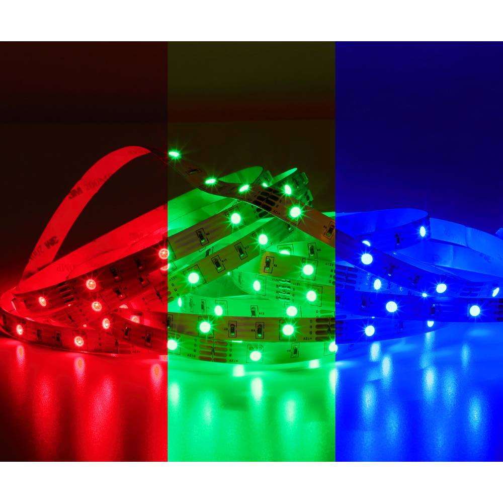 Müller-Licht 20100323 LED-strip complete set Met connector (male) 230 V 5 m RGB