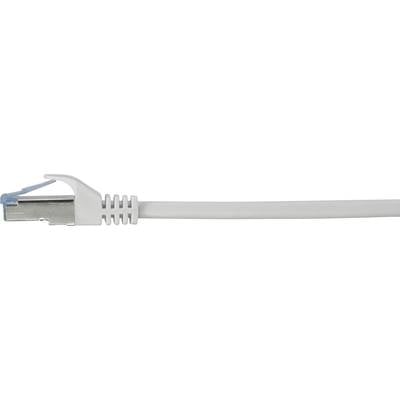 Ein weißes Ethernet-Kabel, das für Netzwerkverbindungen verwendet wird.