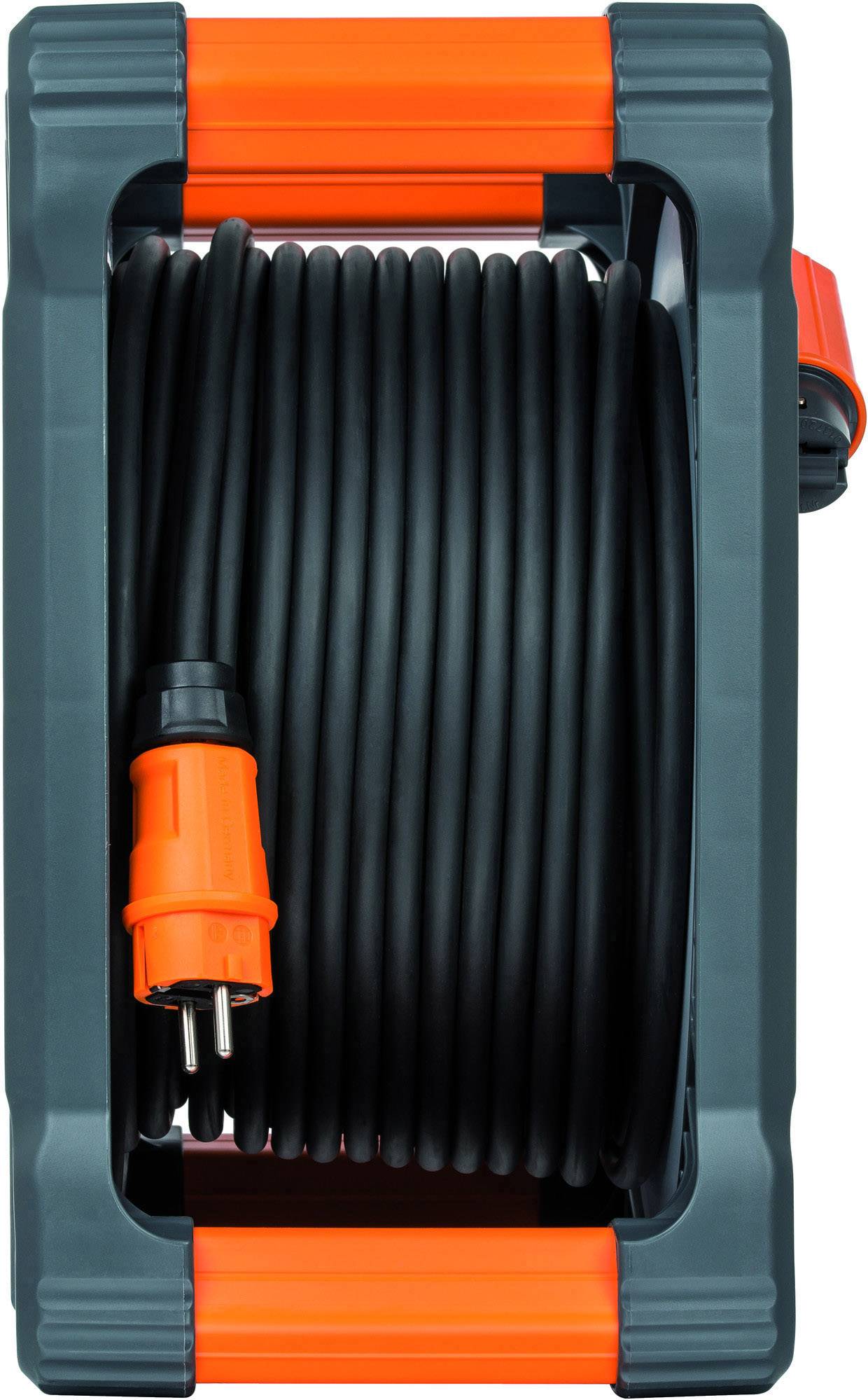 Brennenstuhl professionalLINE Kabeltrommel mit Rundum Überrollschutz ( 9202330100 ) 33 m 4 Steckdosen IP44 BGI 608-2