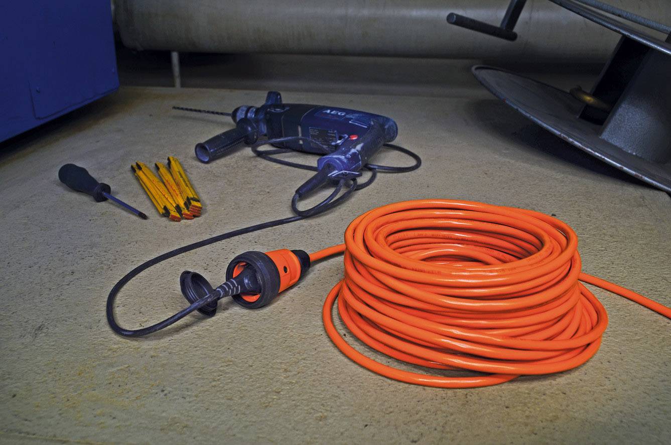 Brennenstuhl 9161100200 Strom Verlängerungskabel 16 A Grau, Orange 10.00 m H07BQ-F 3G 1,5 mm²-5