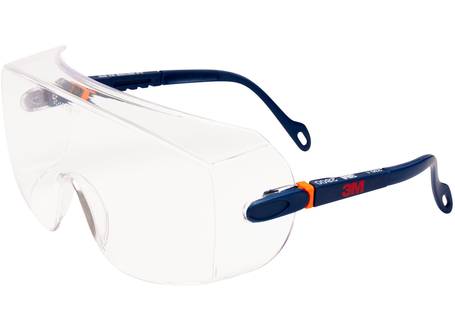 Schutzbrille mit individuell verstellbarer Scheibenneigung