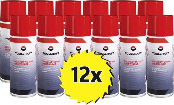 TOOLCRAFT TC-PA400C TC-PA400C Druckluftspray nicht brennbar 12 St.