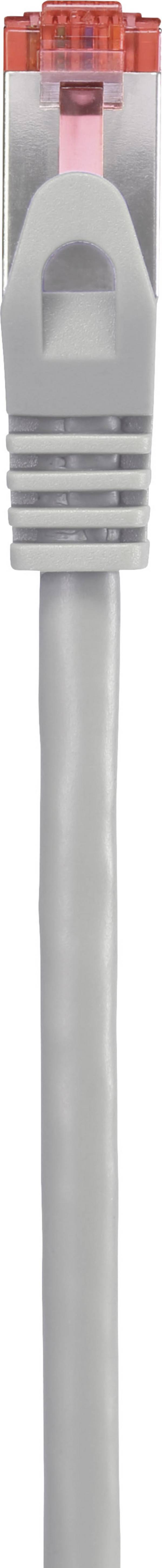 Renkforce RF-4724934 RJ45 Patchkabel CAT 6 S/FTP 2.00 m Grau mit Rastnasenschutz, vergoldete Steckkontakte, Flammwidrig 1 St.
