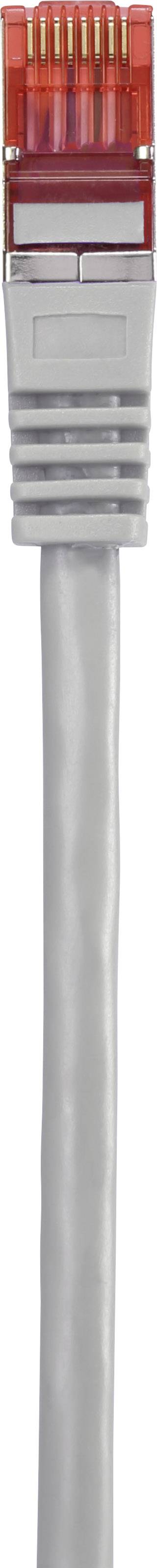 Ein Netzwerkkabel mit rotem RJ45-Stecker, das zur Verbindung von Geräten in einem lokalen Netzwerk verwendet wird.