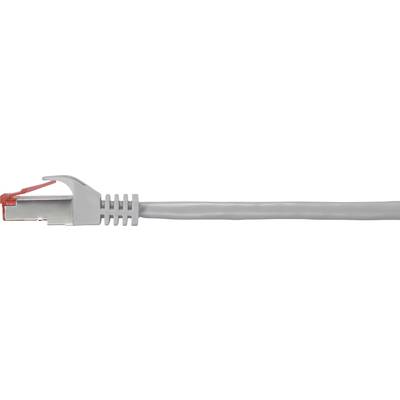 Graues Ethernet-Kabel mit roten Clip.